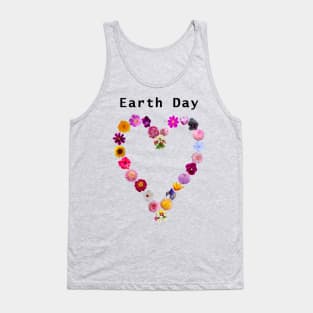 Earth Day Floral Heart Tank Top